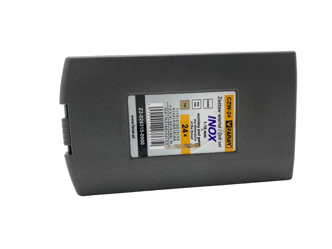 wiertla-metal-inox-tin-hsse-czw24-fanar-zestaw-24-stan-uzywany