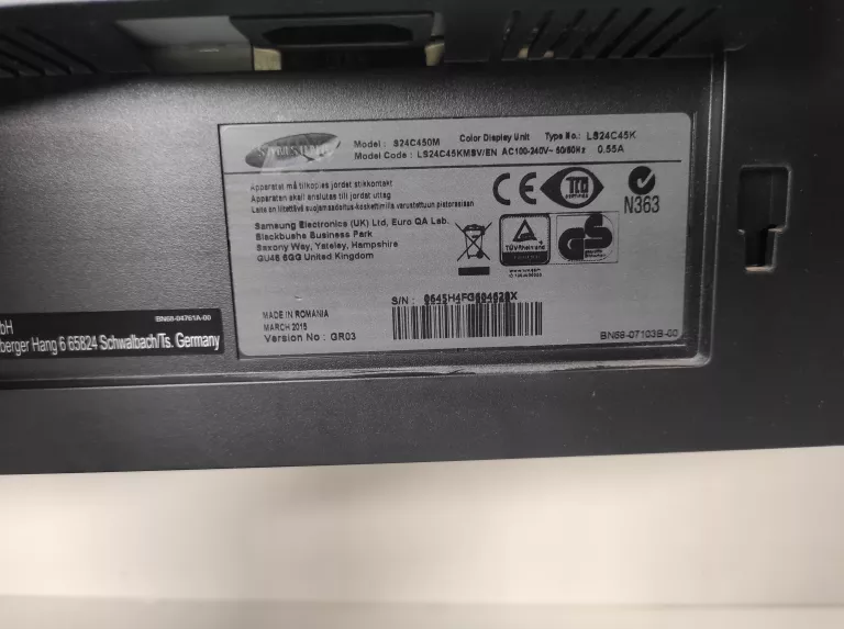 MONITOR LCD SAMSUNG S24C45KMS 24 " 1920 X 1080 PX TN