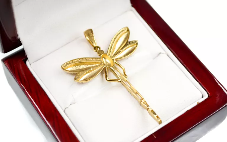 PIĘKNA 14K BŁYSZCZĄCA ZŁOTA ZAWIESZKA PR. 585