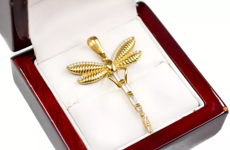PIĘKNA 14K BŁYSZCZĄCA ZŁOTA ZAWIESZKA PR. 585