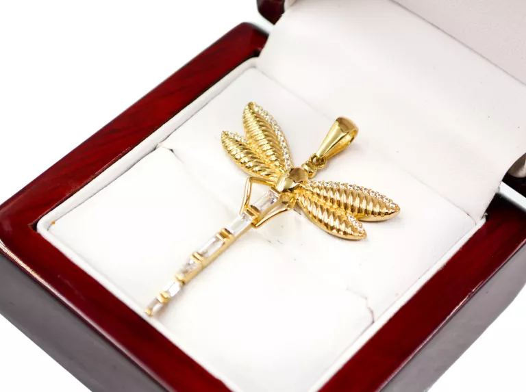 PIĘKNA 14K BŁYSZCZĄCA ZŁOTA ZAWIESZKA PR. 585