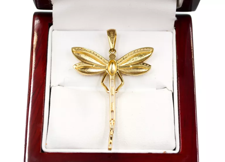 PIĘKNA 14K BŁYSZCZĄCA ZŁOTA ZAWIESZKA PR. 585