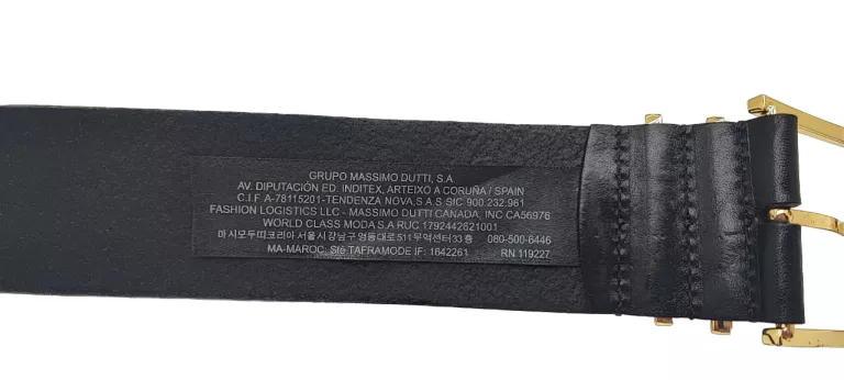 MASSIMO DUTT L 80CM SKÓRZANY PASEK Z KWADRATOWĄ SPRZĄCZKĄ