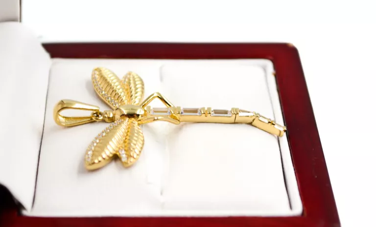 PIĘKNA 14K BŁYSZCZĄCA ZŁOTA ZAWIESZKA PR. 585