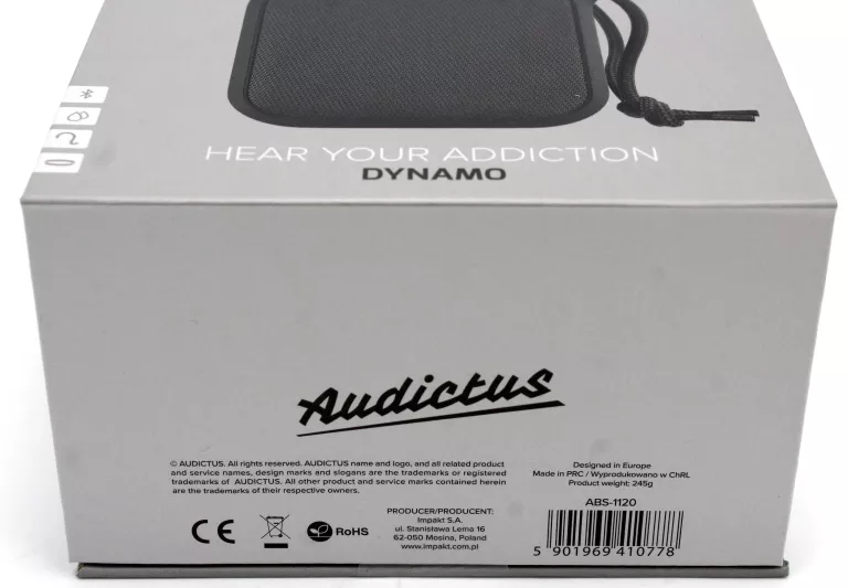 GŁOŚNIK PRZENOŚNY AUDICTUS DYNAMO ABS-1120 FABRYCZNIE ZAMKNIĘTY