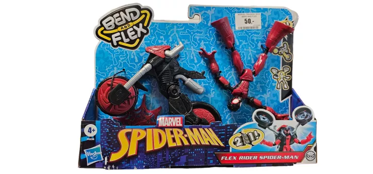 MARVEL FIGURKA 15CM BEND AND FLEX SPIDERMAN Z MOTOREM