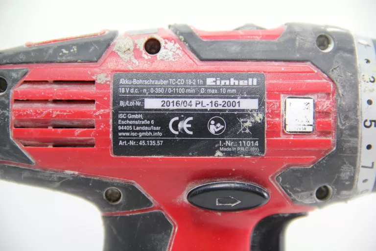 WKRĘTARKA EINHELL ZASILANIE AKUMULATOROWE 18 V EINHELL TC-CD 18-2 LI