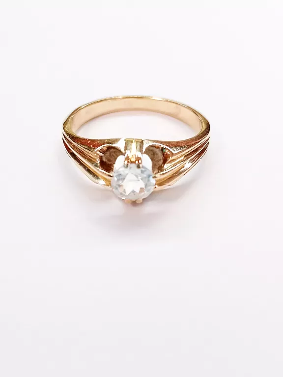 PIĘKNY ZŁOTY PIERŚCIONEK Z CYRKONIĄ  P.585/3,35G