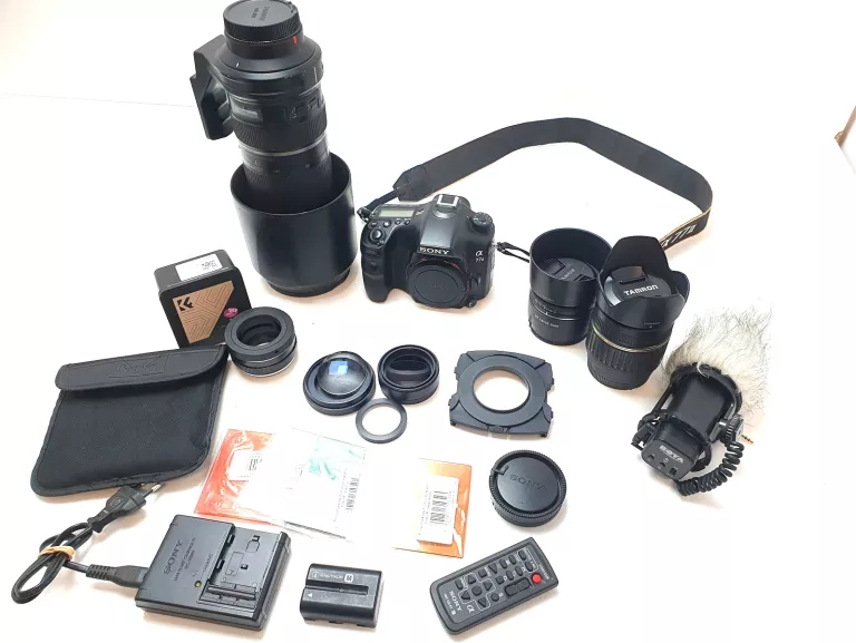 APARAT SONY ILCA-77M2 + OBIKTYWY 150-600MM 5-6.3 + 18-200MM +1,8/35