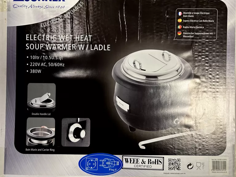 PODGRZEWACZ ELEKTRYCZNY KOCIOŁEK DO ZUP SUNNEX 10L