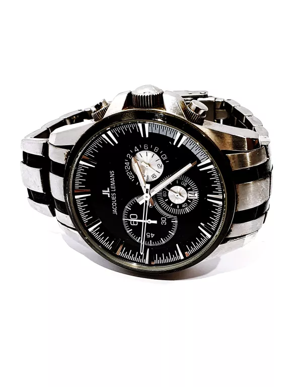 ZEGAREK JACQUES LEMANS1-1655 SREBRNY BRANSOLETA