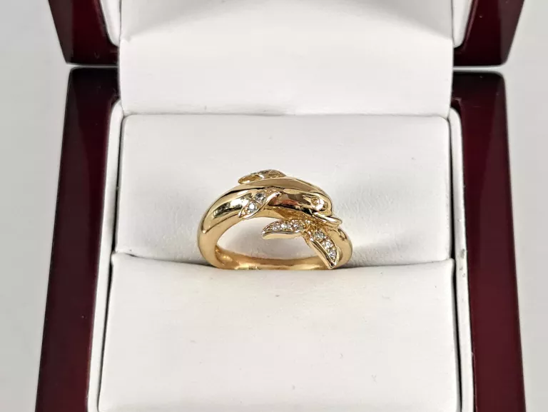 zloty-pierscionek-delfin-brylanty-007ct-585-460g-r9-motyw-zwierzeta