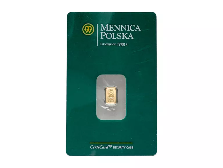 SZTABKA ZŁOTA 1 GRAM MENNICA POLSKA - AU999,9