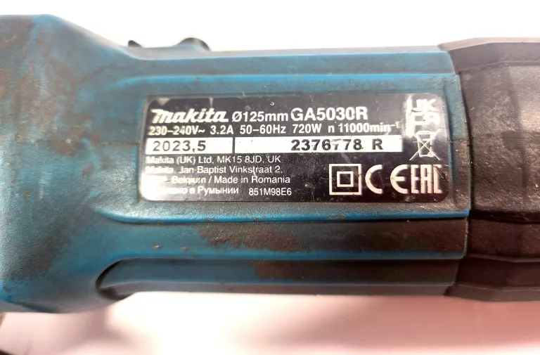 SZLIFIERKA KĄTOWA MAKITA GA5030R 720 W 230 V TARCZA 125 MM