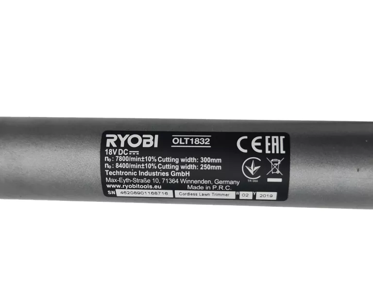 PODKASZARKA AKUMULATOROWA RYOBI ONE+ RLT183240F