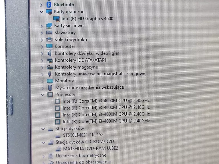 LAPTOP LENOVO E540 #I3-4000M 8GB RAM 512GB HDD
