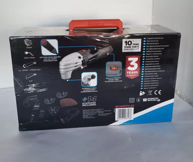 GRAPHITE URZĄDZENIE WIELOFUNKCYJNE 250W + OSPRZĘT