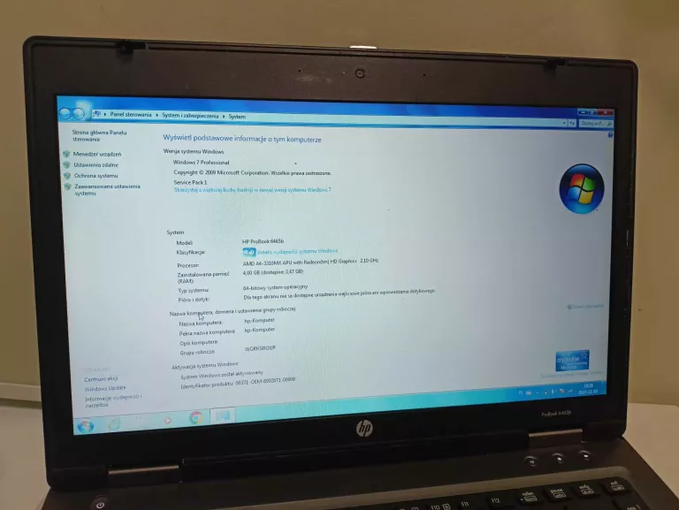 LAPTOP HP PROBOOK 6465B 4GB RAM