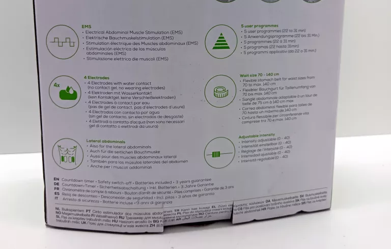 PAS DO STYMULACJI MIĘŚNI BRZUCHA BEURER EM 37 PUD