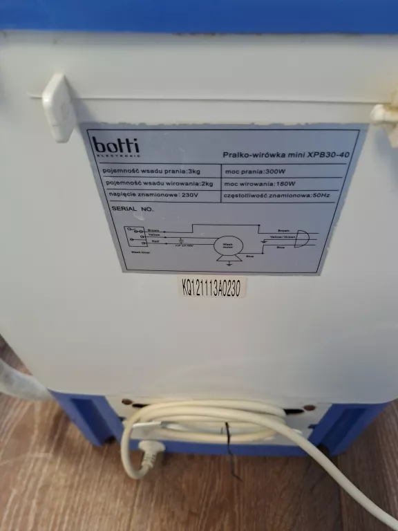 MINI PRALKA BOTTI XPB-30-40