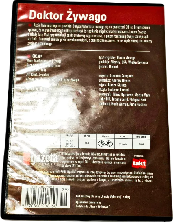 DOKTOR ŻYWAGO FILM NA DVD KOLEKCJA FILMÓW DO ZOBACZENIA WE DWOJE WYBORCZA
