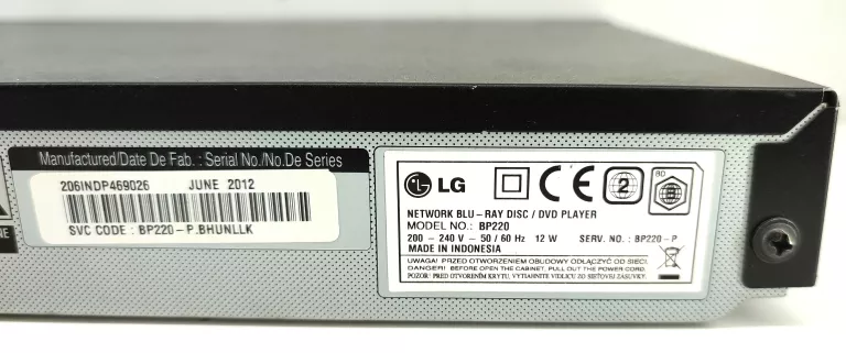 ODTWARZACZ BLU-RAY LG BP220