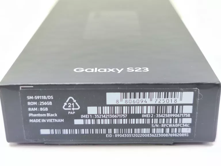 SAMSUNG GALAXY S23 5G 8/256GB CZARNY GWARANCJA