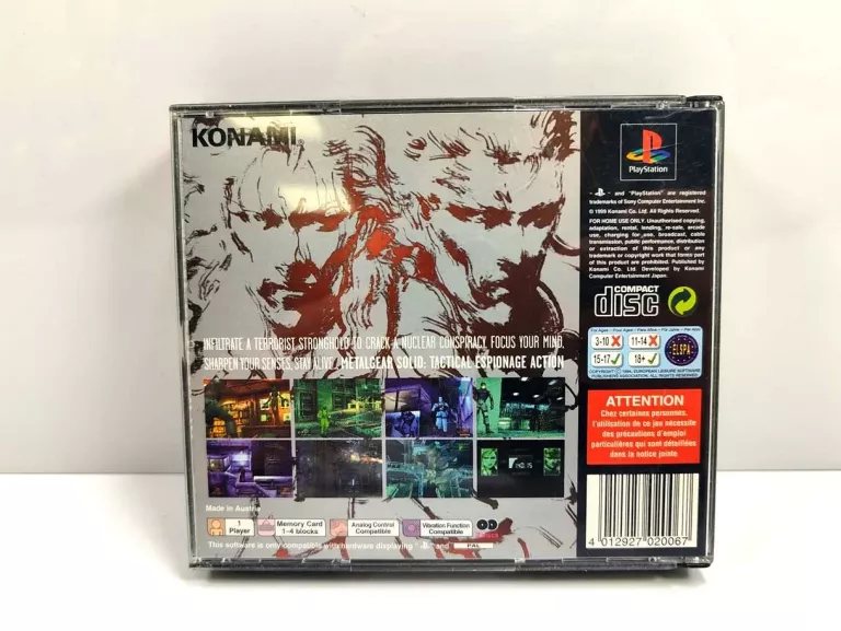 GRA METAL GEAR SOLID + DEMO SILENT HILL PS1 PSX PLAYSTATION