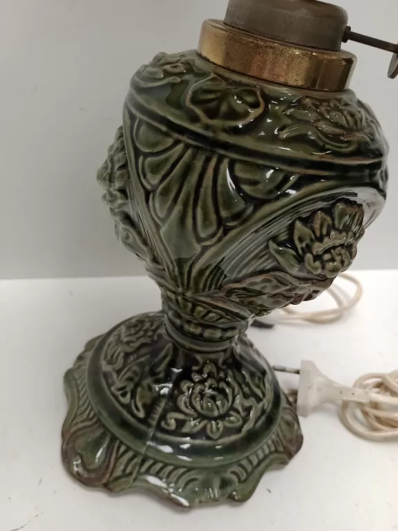 LAMPA BIURKOWA CERAMICZNA ZIELONA
