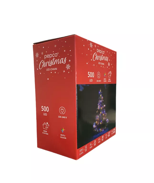 LAMPKI SWIĄTECZNE PEPCO CHRISTMAS 500 LED MULTI KOLOR