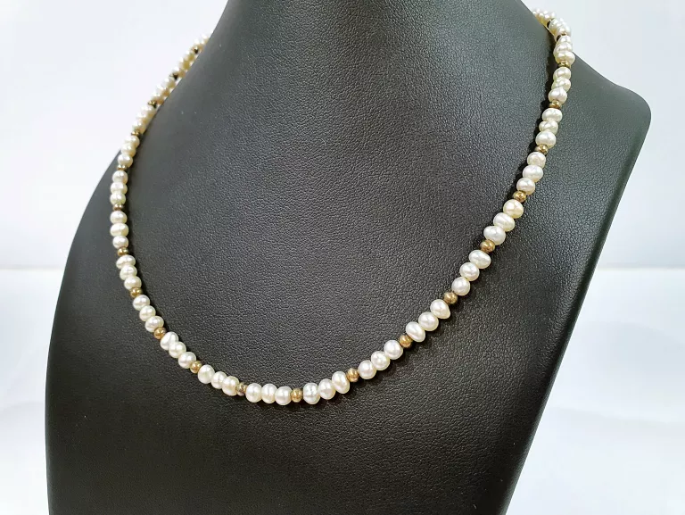 CHOKER NASZYJNIK Z PEREŁ ANIA KRUK 8,91 SREBRO