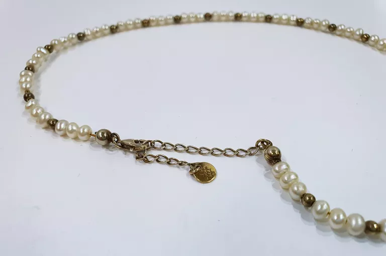 CHOKER NASZYJNIK Z PEREŁ ANIA KRUK 8,91 SREBRO