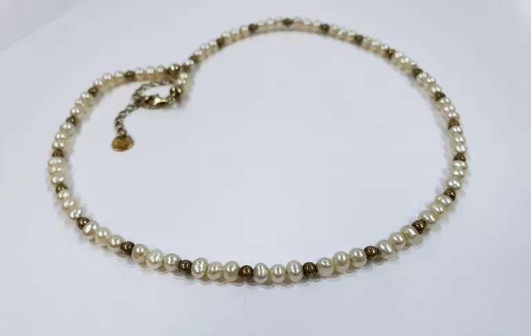CHOKER NASZYJNIK Z PEREŁ ANIA KRUK 8,91 SREBRO