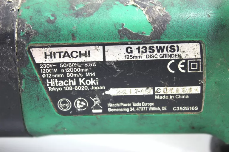 SZLIFIERKA KĄTOWA HITACHI G13SW