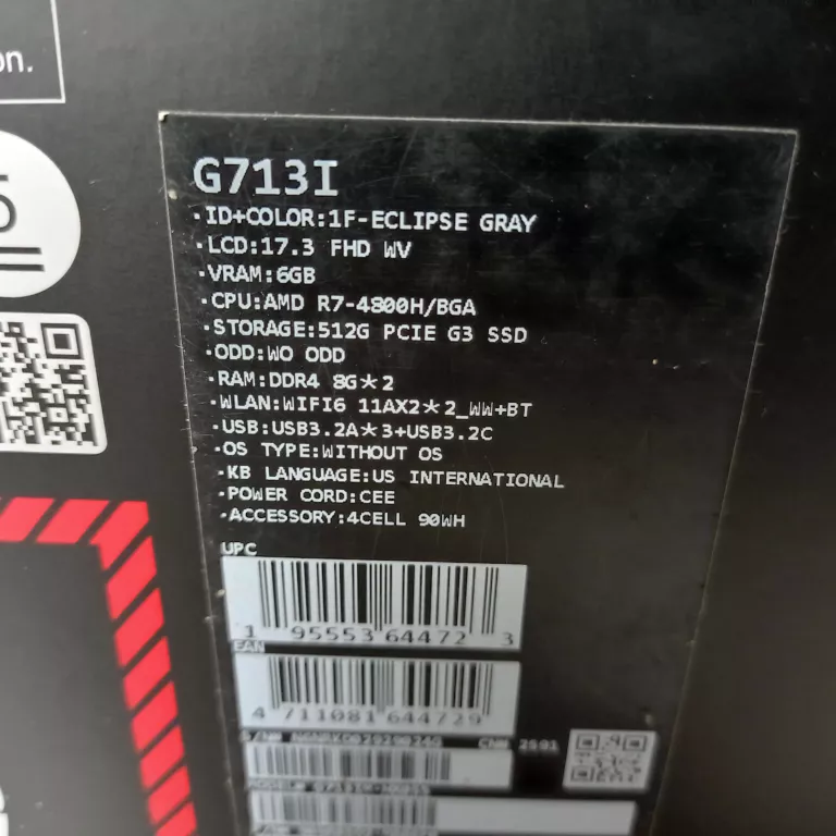 ASUS ROG STRIX G713I RTX 3060