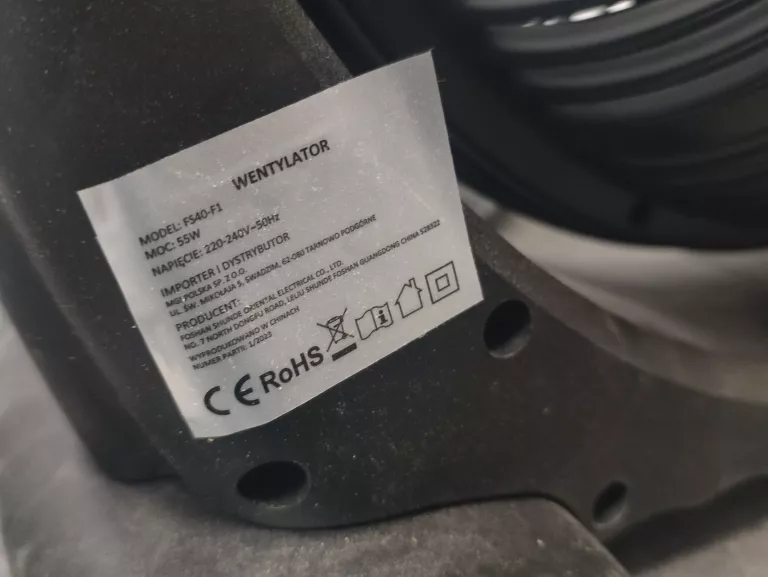 WENTYLATOR CZARNY FS40-F1