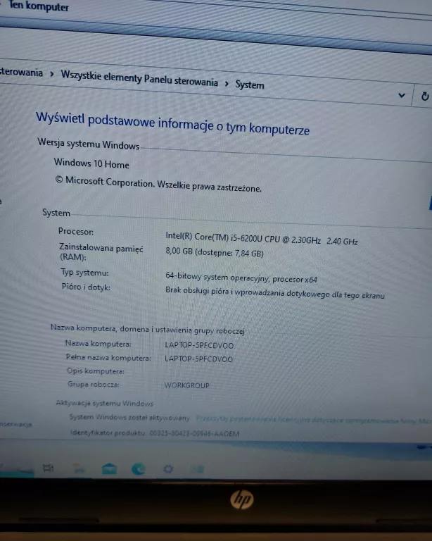 LAPTOP HP PAVILION 15-AB250NW 1TB/8GB/I5/WIN10H