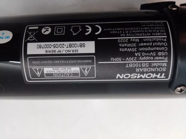 Thomson soundbar sb100bt deals