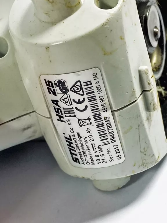 AKUMULATOROWE NOŻYCE DO TRAWY KRZEWÓW STIHL HSA 25/ KOMPLET