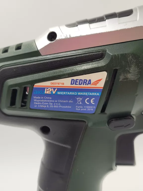WIERTARKO WKRĘTARKA DEDRA DED7871B KOMPLET! OPIS!!!
