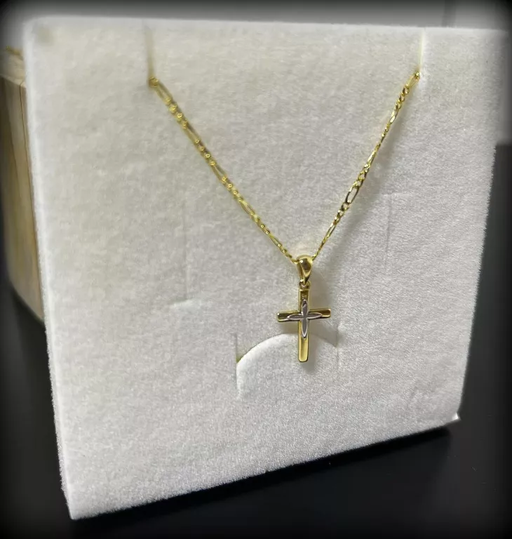 zloty-lancuszek-z-krzyzykiem-apart-333-227g-material-zolte-zloto