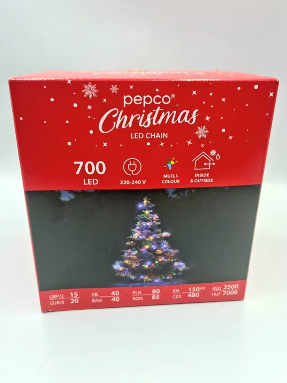 LAMPKI SWIĄTECZNE PEPCO CHRISTMAS 700 LED KOLOROWE