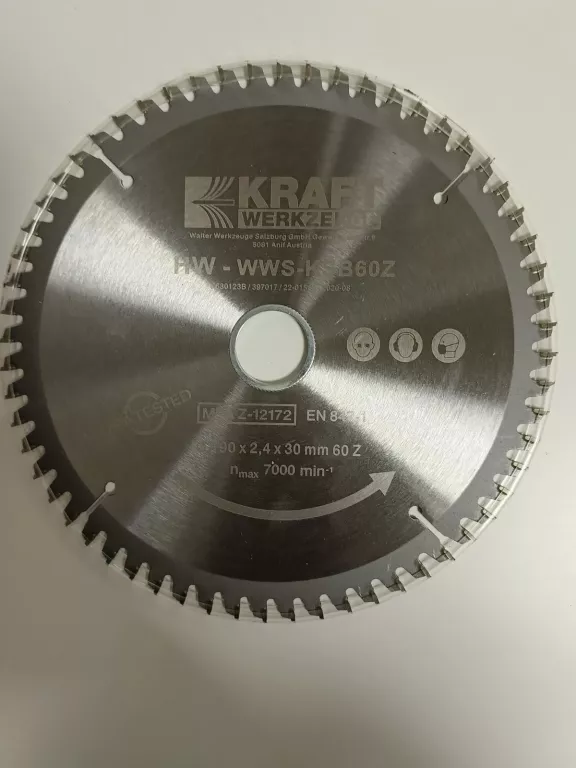 ZESTAW 2 TARCZ KRAFT WERZEUGE HW-WWS-KSB12Z I HW-WWS-KSB60Z 190X2,4X30MM W