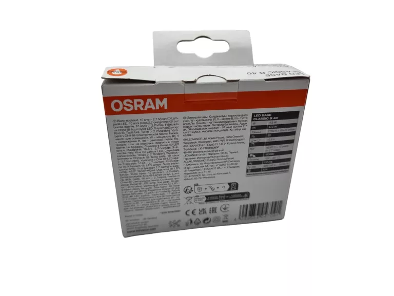 ŻARÓWKI LED OSRAM BASE CLASSIC B 40 E14 3-PACK 470LM 2700K