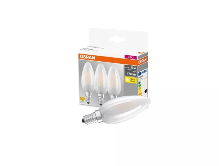 ŻARÓWKI LED OSRAM BASE CLASSIC B 40 E14 3-PACK 470LM 2700K