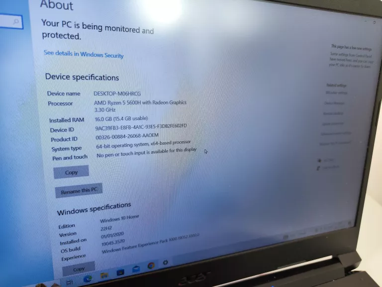 LAPTOP ACER NITRO 5 RYZEN 5 5600H 16GB1TBSSD RTX3060