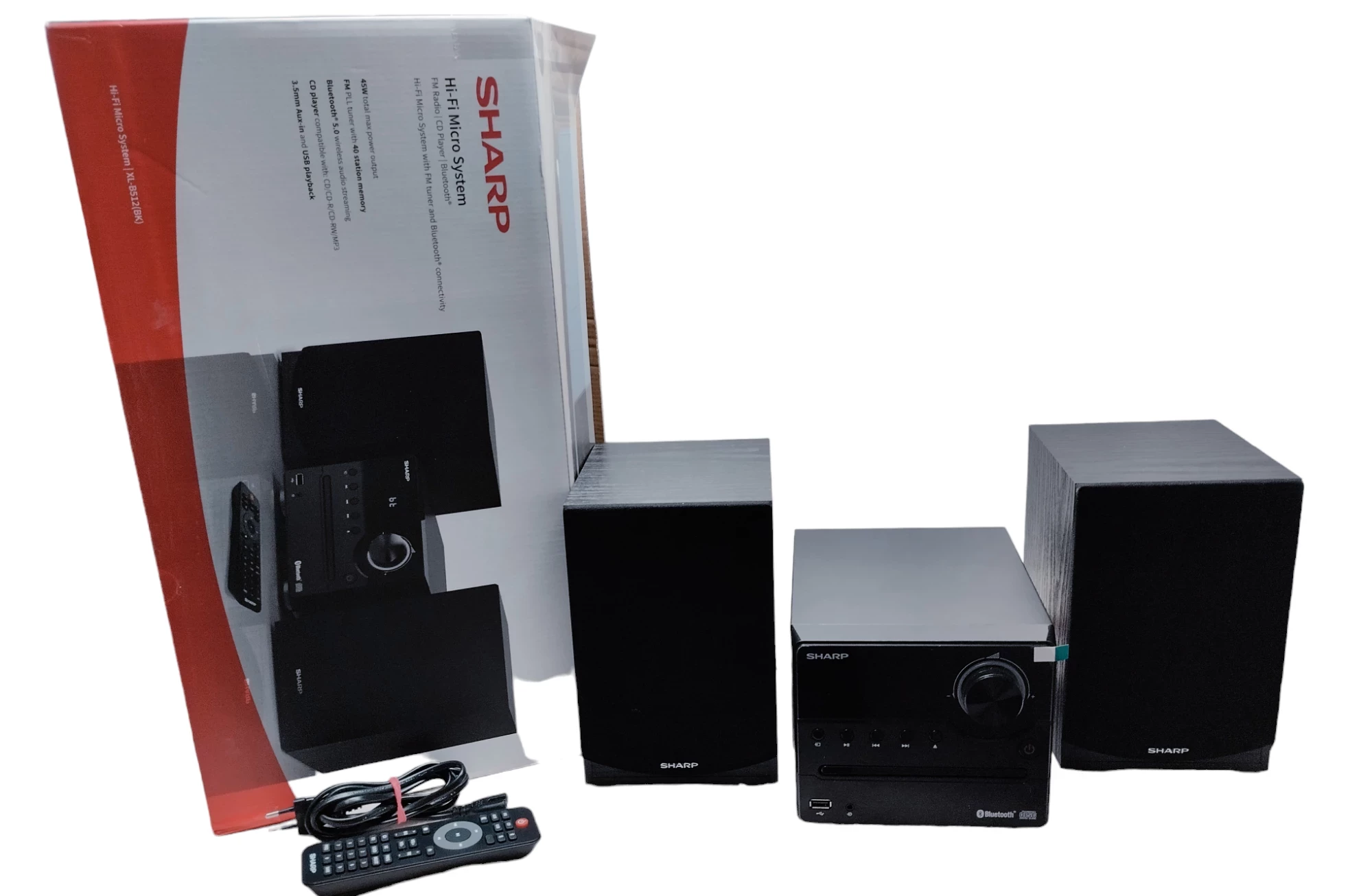 WIEŻA SHARP KOMPLET stereo XL-B512(BK) | Wieże BT/USB/CD/FM/AUX