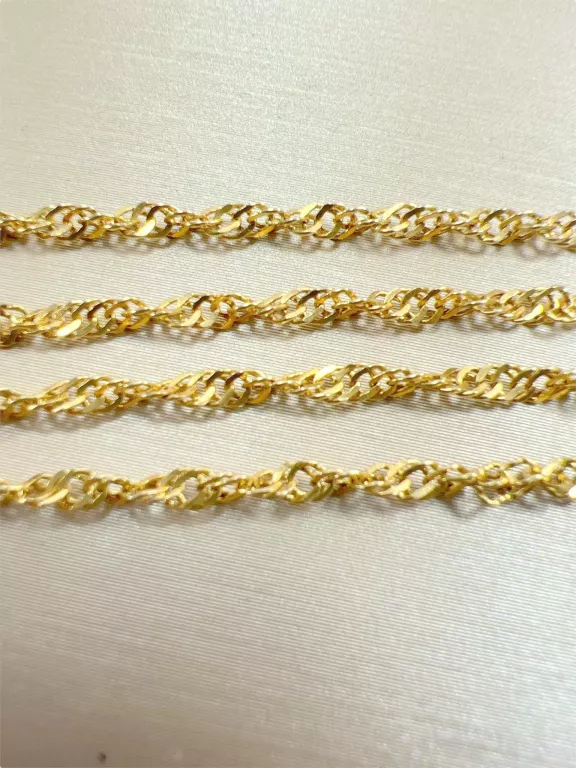 ZŁOTY ŁAŃCUSZEK SPLOT SINGAPUR DŁUGOŚĆ: 47CM 585 W:3,40G