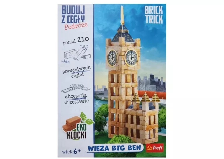 BRICK TRICK BUDUJ Z CEGŁY WIEŻA BIG BEN 210SZT PRAWDZIWYCH CEGIEŁ