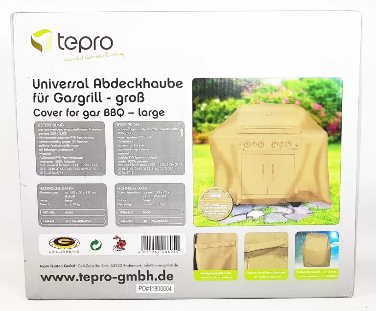 TEPRO UNIWERSALNA OSŁONA NA GRILL GAZOWY
